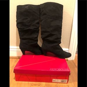 Aerosoles “Running Play” slouchy boots in Black 8 1/2 M